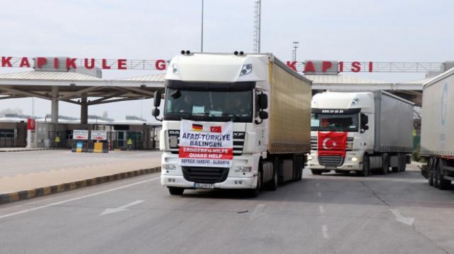 Avrupa dan gelen 528 yardım aracı Edirne den giriş yaptı