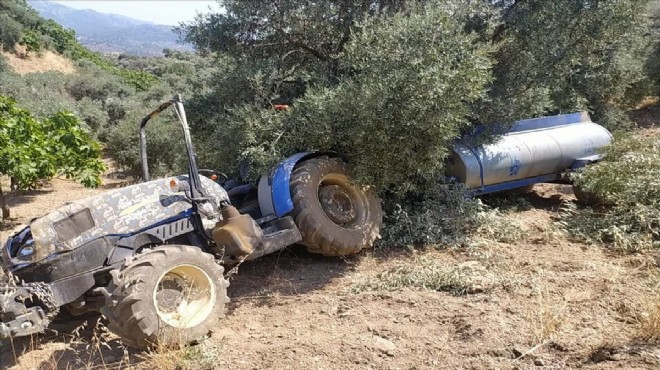 Aydın da devrilen traktörün altında kalan kadın öldü