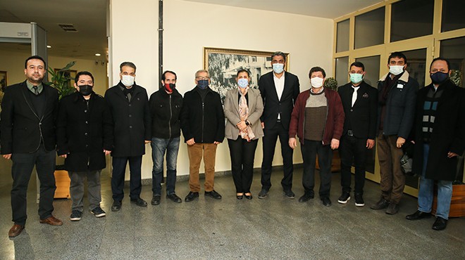 Aydınlı gazetecilerden Başkan Çerçioğlu na ziyaret