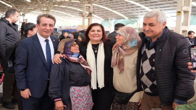 Başkan Çerçioğlu, Efeler Fatih Pazaryeri nde vatandaşlarla buluştu
