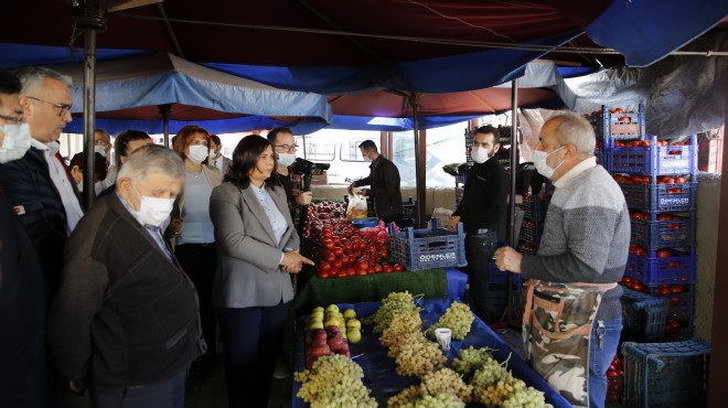 Başkan Çerçioğlu ndan semt pazarına ziyaret