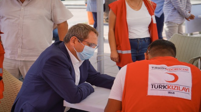 Başkan Ergin kan bağışında bulundu