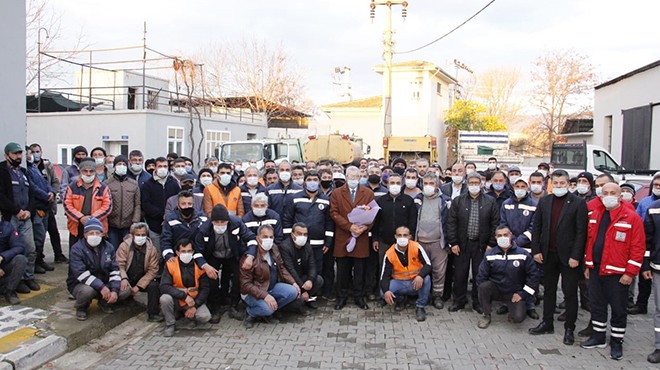 Başkan Eriş, belediye çalışanlarının yeni yılını kutladı