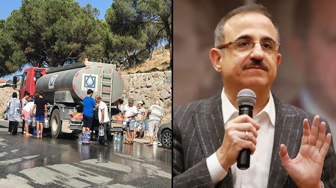 Başkan Sürekli den Büyükşehir e  Dikili  tepkisi: Bir bardak suya muhtaç ettiler