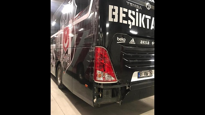 Beşiktaş otobüsüne Göztepe taraftarları saldırdı!