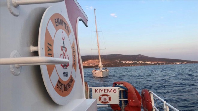 Bodrum da sürüklenen tekne ekiplerce kurtarıldı