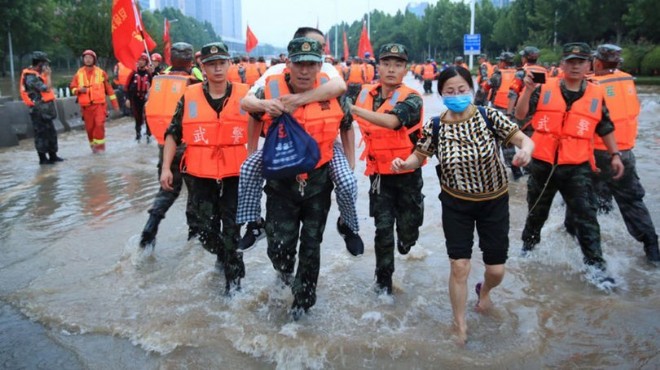 Çin deki sel felaketinde ölü sayısı 58 e yükseldi