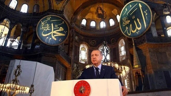 Cumhurbaşkanı Erdoğan dan Ayasofya paylaşımı