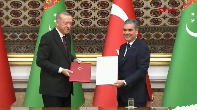 Cumhurbaşkanı Erdoğan Türkmenistan da