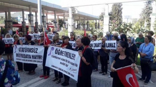 Cumhuriyet Kadınları ndan İzmir de müfredat tepkisi
