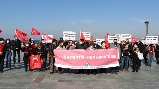 Cumhuriyet Meydanı nda  HDP kapatılsın  eylemi