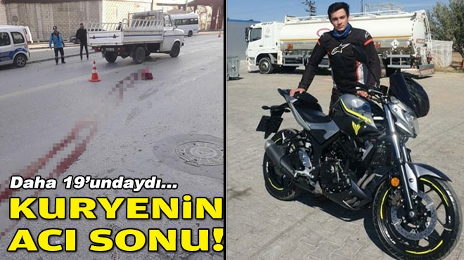 Denizli'de minibüsle çarpışan motosikletli kurye öldü