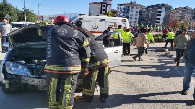 Denizli de trafik kazası: 1 çocuk öldü, 4 yaralı