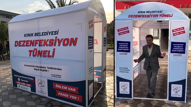 Doktor Başkan’dan vatandaşlara: Dezenfeksiyon tüneli