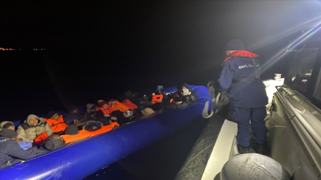 Ege Denizi nde can pazarı... 45 düzensiz göçmen yakalandı!