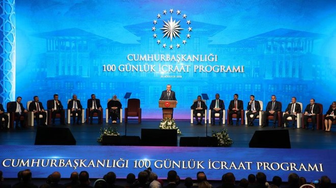 Erdoğan  100 Günlük İcraat Programı nı açıkladı