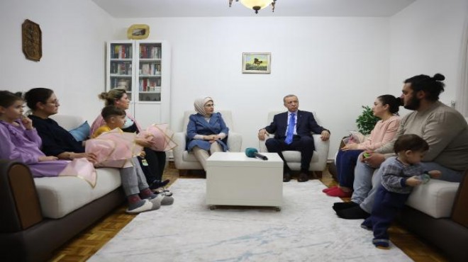 Erdoğan ailesinden depremzede aileye ziyaret!