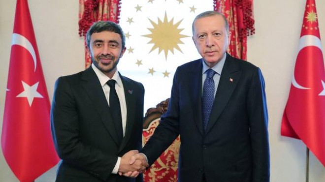 Erdoğan, BAE Dışişleri Bakanını kabul etti