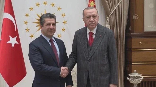 Erdoğan, Barzani yi İstanbul da kabul etti