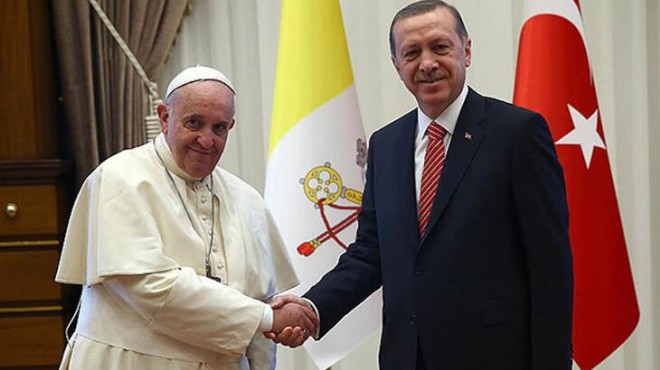 Erdoğan, Papa ile Filistin i görüştü