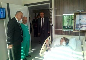 Başkan Ergün’den hasta ziyareti