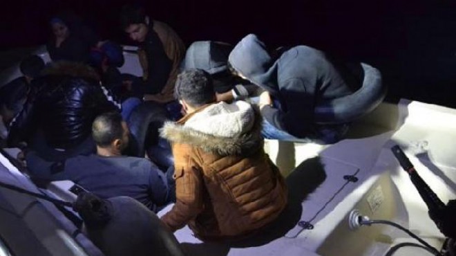 Fiber teknede kaçak 9 göçmen yakalandı