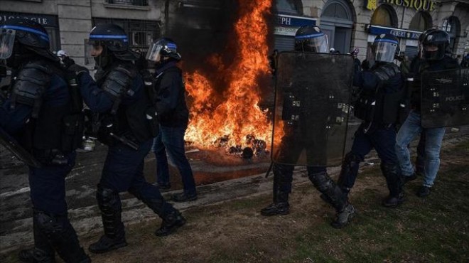 Fransa da eylemcilere sert müdahale!