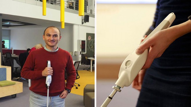 Görme engelli Ceylan, dünyada ilk akıllı bastonu üretti