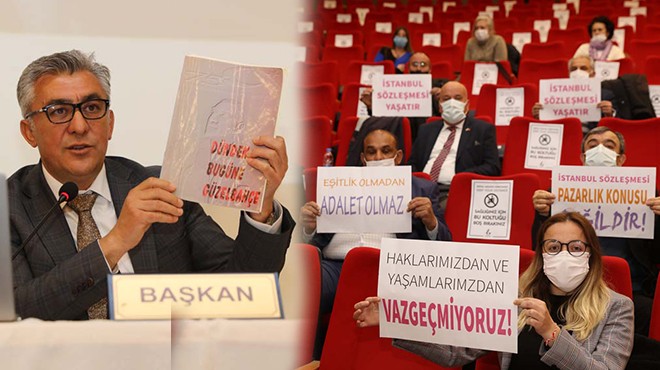Güzelbahçe de İstanbul Sözleşmesine destek