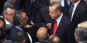 Erdoğan dan resepsiyonda BDP lilerle  paket  diyaloğu