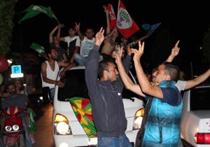 İzmir de HDP lilerden seçim  zafer i kutlaması