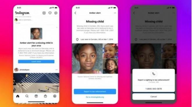Instagram dan kayıp çocuklar için yeni özellik