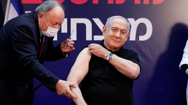 İsrail de ilk aşı canlı yayında Netanyahu ya yapıldı