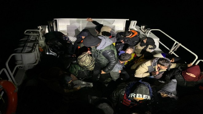 İzmir açıklarında can pazarı: 37 göçmen kurtarıldı!