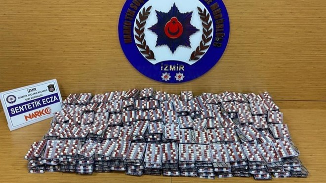 İzmir de 16 bin 800 uyuşturucu hap ele geçirildi