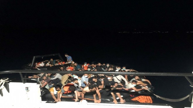 İzmir de 63 kaçak göçmen yakalandı