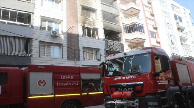 İzmir de apartmanda çıkan yangın söndürüldü
