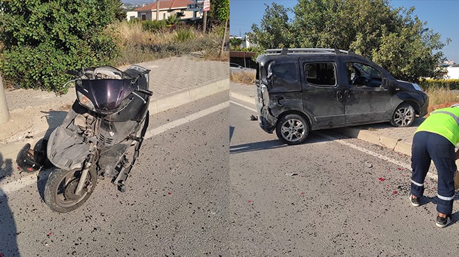 İzmir de araçla çarpışan motosikletin sürücüsü öldü