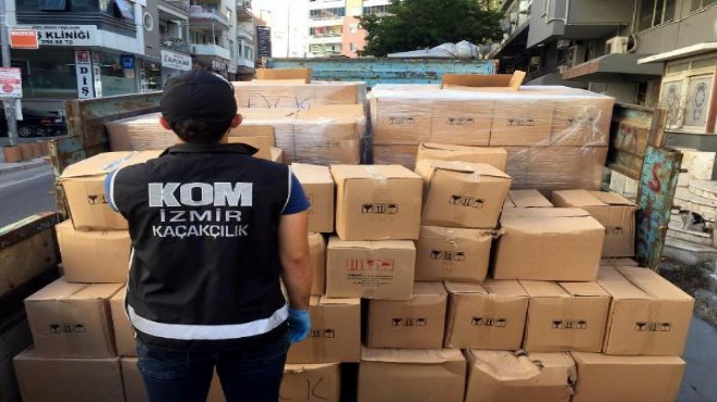 İzmir de bir haftada 3,5 milyonluk kaçak ürün yakalandı!