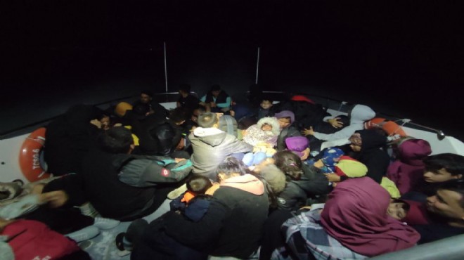 İzmir de can pazarı... 56 düzensiz göçmen kurtarıldı