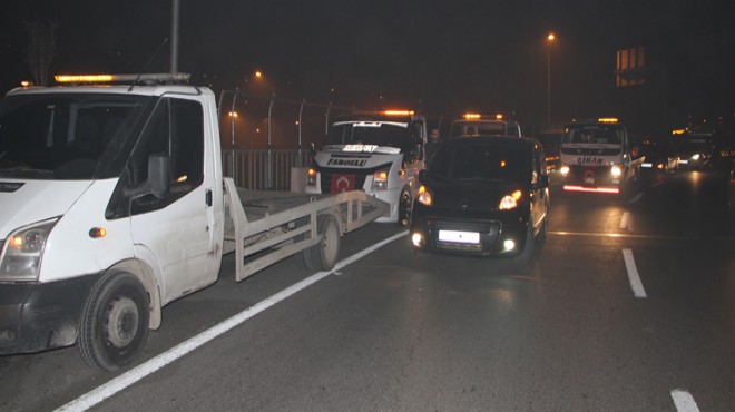 İzmir’de çekicilerden terörü protesto konvoyu