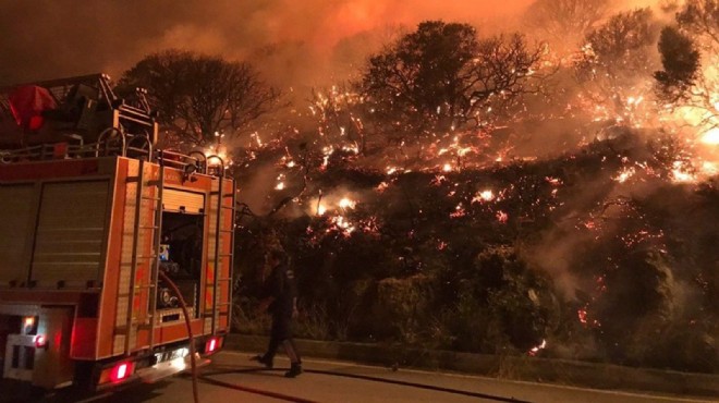 İzmir de dağlık alanda yangın: 3 saatte kontrol altına alındı!