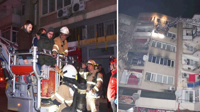 İzmir de dehşet: 15 kişinin yaşadığı evde yangın!