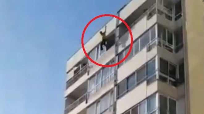 İzmir’de dehşet anları: Dokuzuncu kattan kendini attı!
