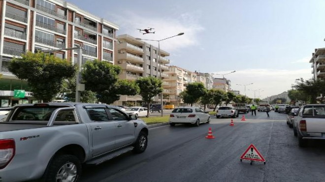 İzmir de drone destekli trafik denetimi