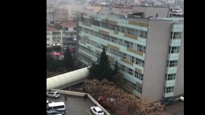 İzmir deki hastanede yangın paniği!
