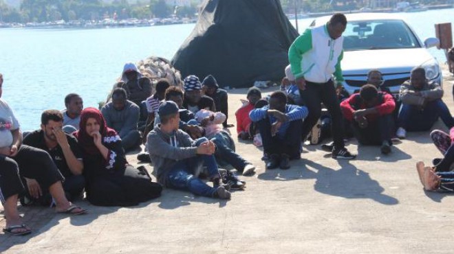 İzmir de kaçak göçmen operasyonu: 9 ayrı ülkeden geldiler!