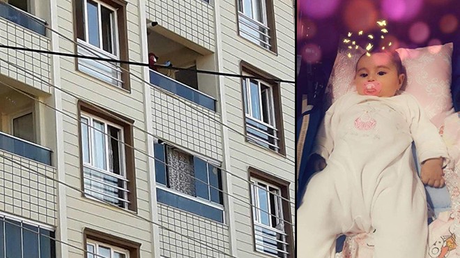 İzmir de kahreden son! 1,5 yaşındaki Ceylin 5. kattan düştü