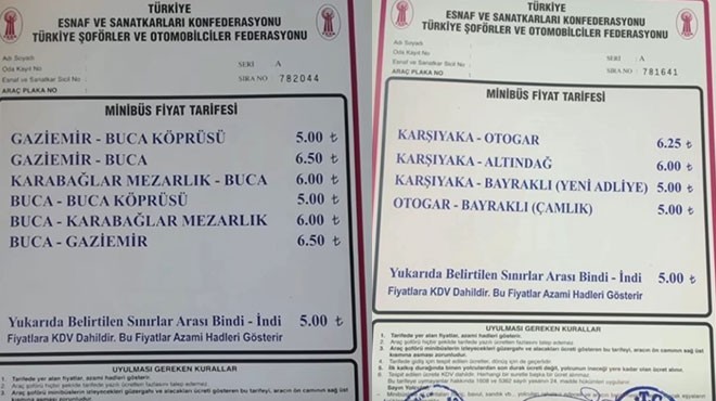 İzmir’de minibüs fiyatları zamlandı: İndi-bindi, 5 lira oldu!