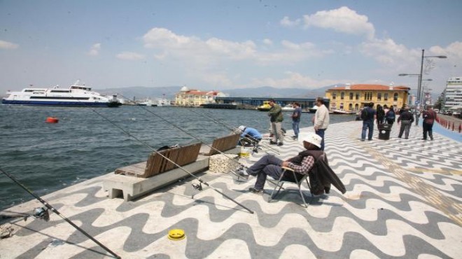 İzmir’de oltacılara deniz anası molası!